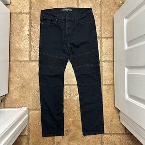 Reason Brand Men’s Black Denim Biker Jeans Pants Size 34 Waist